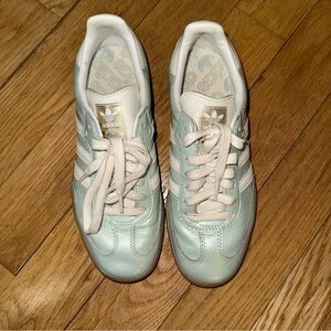 Adidas Pastel Blue and White Sneakers